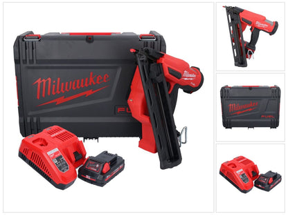 Milwaukee M18 FN15GA-301X Akku Nagler 18 V Brushless 32 - 64 mm + 1x Akku 3,0 Ah + Ladegerät + HD Box