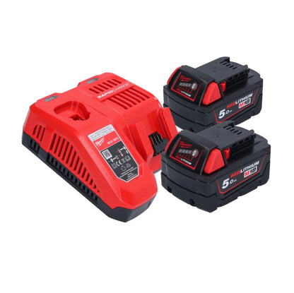 Cloueur à batterie Milwaukee M18 FN15GA-502X 18 V sans balais 32 - 64 mm + 2x batteries 5,0 Ah + chargeur + boîtier HD