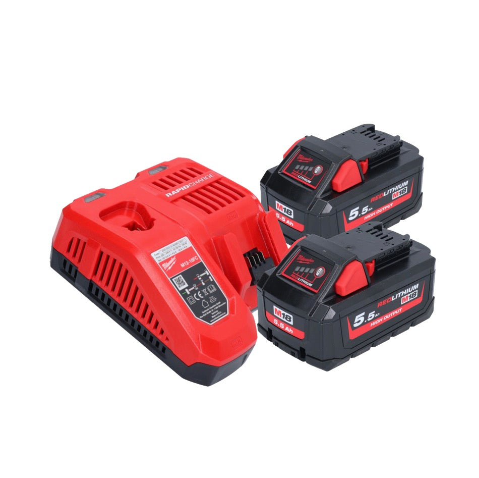 Cloueur à batterie Milwaukee M18 FN15GA-552X 18 V sans balais 32 - 64 mm + 2x batteries 5,5 Ah + chargeur + boîtier HD