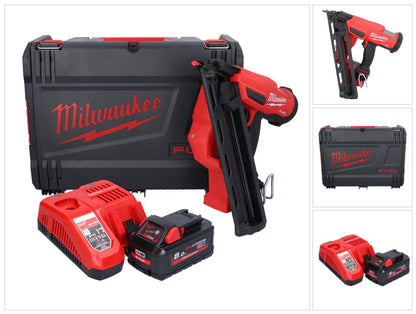 Cloueur sur batterie Milwaukee M18 FN15GA-801X 18 V sans balais 32 - 64 mm + 1x batterie 8,0 Ah + chargeur + boîtier HD