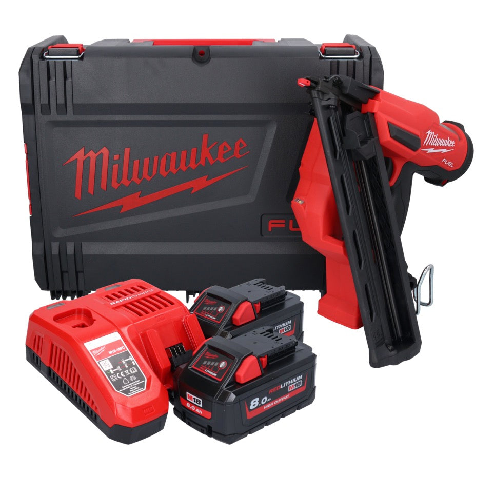 Milwaukee M18 FN15GA-802X Akku Nagler 18 V Brushless 32 - 64 mm + 2x Akku 8,0 Ah + Ladegerät + HD Box