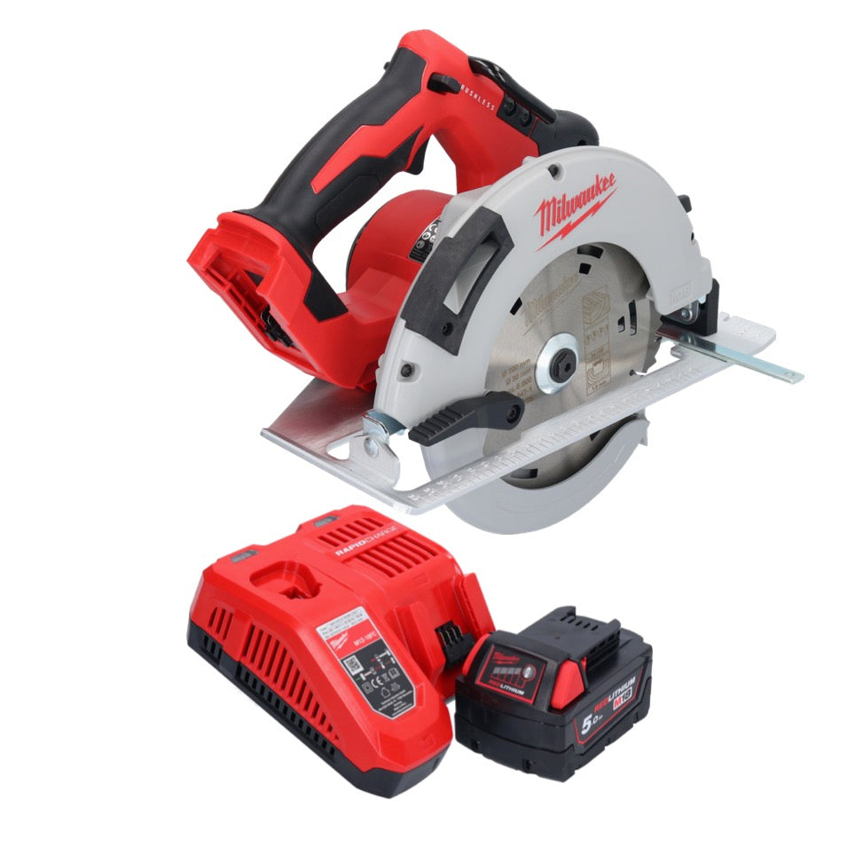 Milwaukee M18 BLCS66-501 Akku Handkreissäge 18 V 190 mm Brushless + 1x Akku 5,0 Ah + Ladegerät