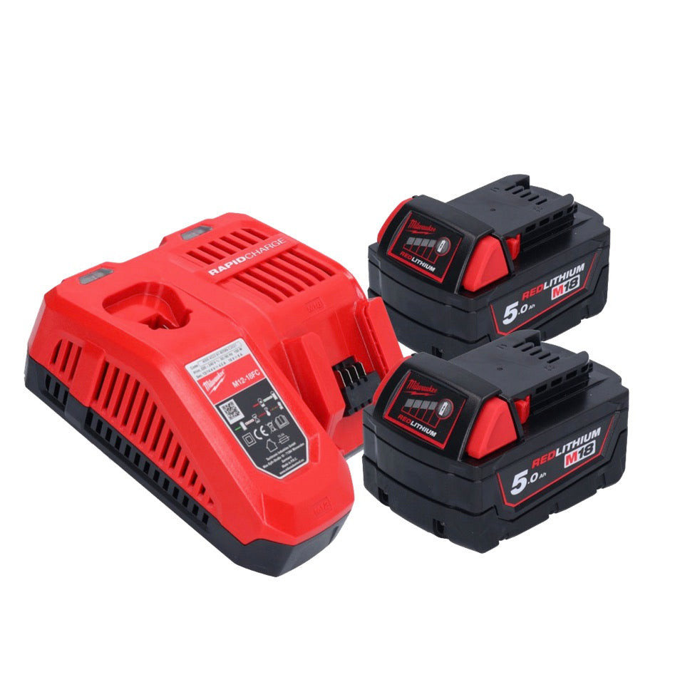 Scie circulaire à main sur batterie Milwaukee M18 BLCS66-502 18 V 190 mm sans balais + 2x batteries 5,0 Ah + chargeur