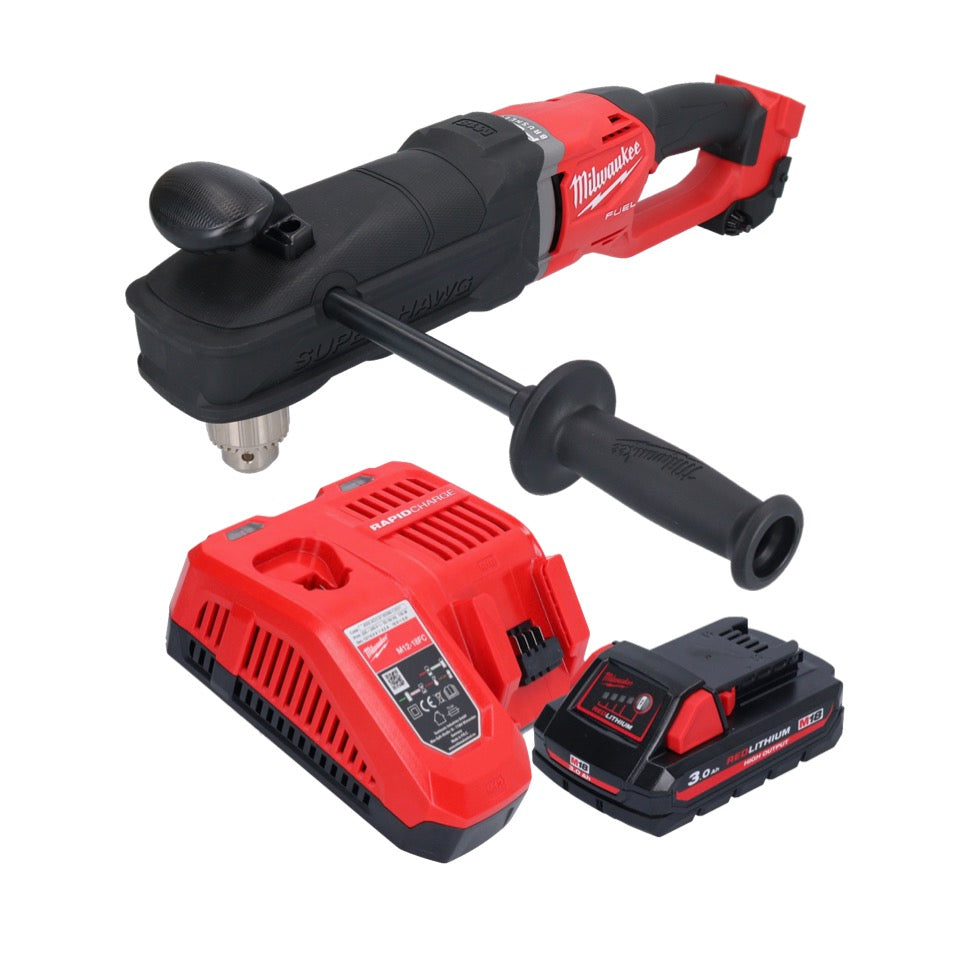 Perceuse d'angle sur batterie Milwaukee M18 FRAD2-301 18 V 122 Nm sans balai + 1x batterie 3,0 Ah + chargeur