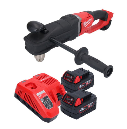 Perceuse d'angle sur batterie Milwaukee M18 FRAD2-402 18 V 122 Nm sans balai + 2x batteries 4,0 Ah + chargeur