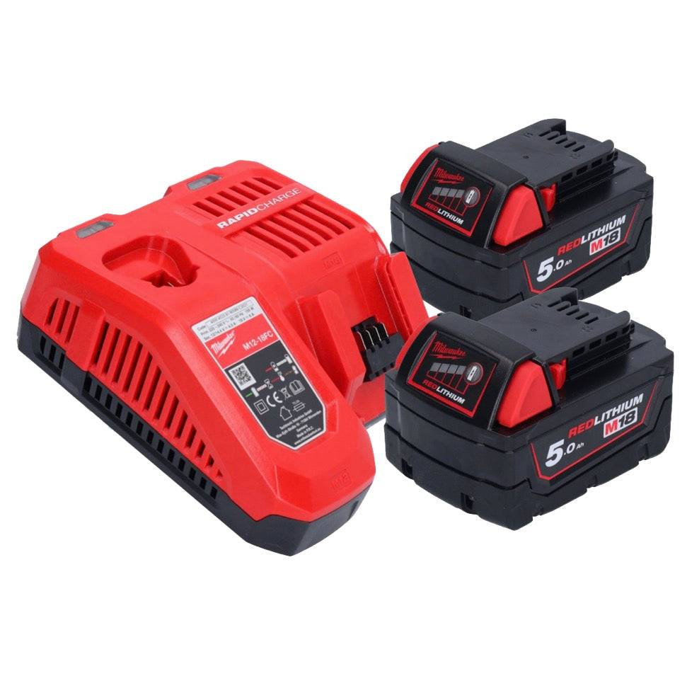 Milwaukee M18 FRAD2-502 Akku Winkelbohrmaschine 18 V 122 Nm Brushless + 2x Akku 5,0 Ah + Ladegerät