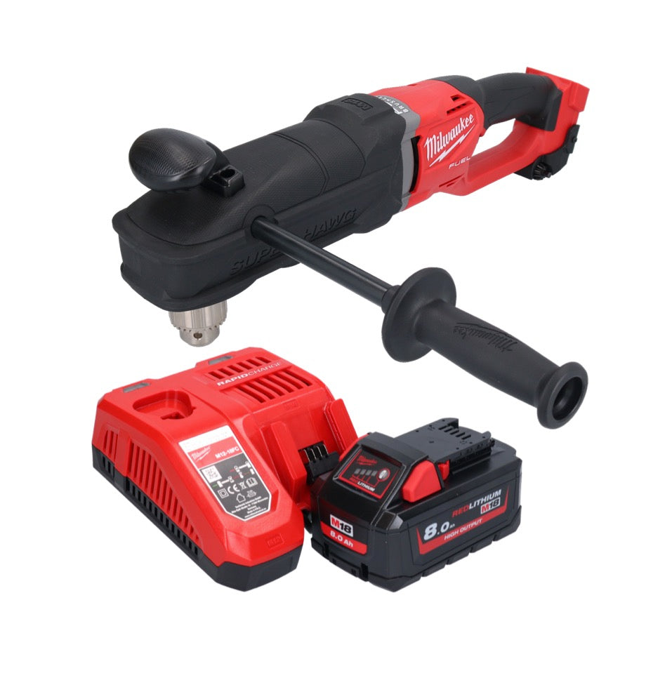 Perceuse d'angle sur batterie Milwaukee M18 FRAD2-801 18 V 122 Nm sans balai + 1x batterie 8,0 Ah + chargeur