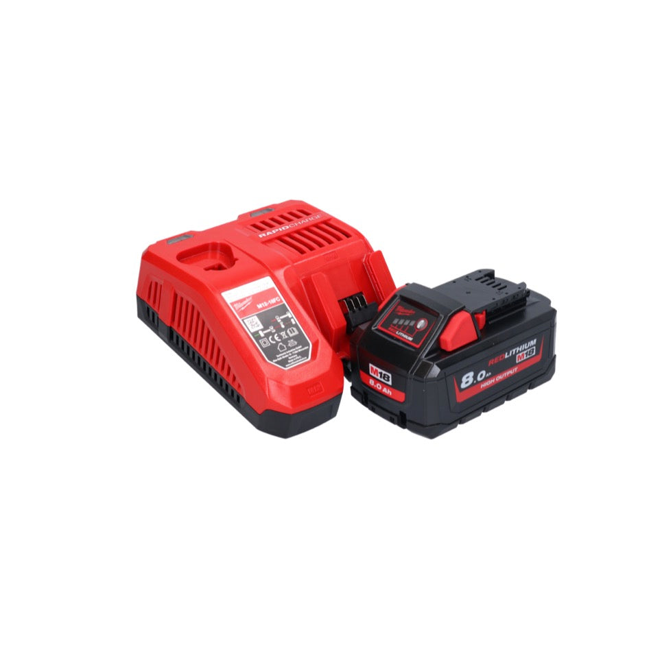 Perceuse d'angle sur batterie Milwaukee M18 FRAD2-801 18 V 122 Nm sans balai + 1x batterie 8,0 Ah + chargeur