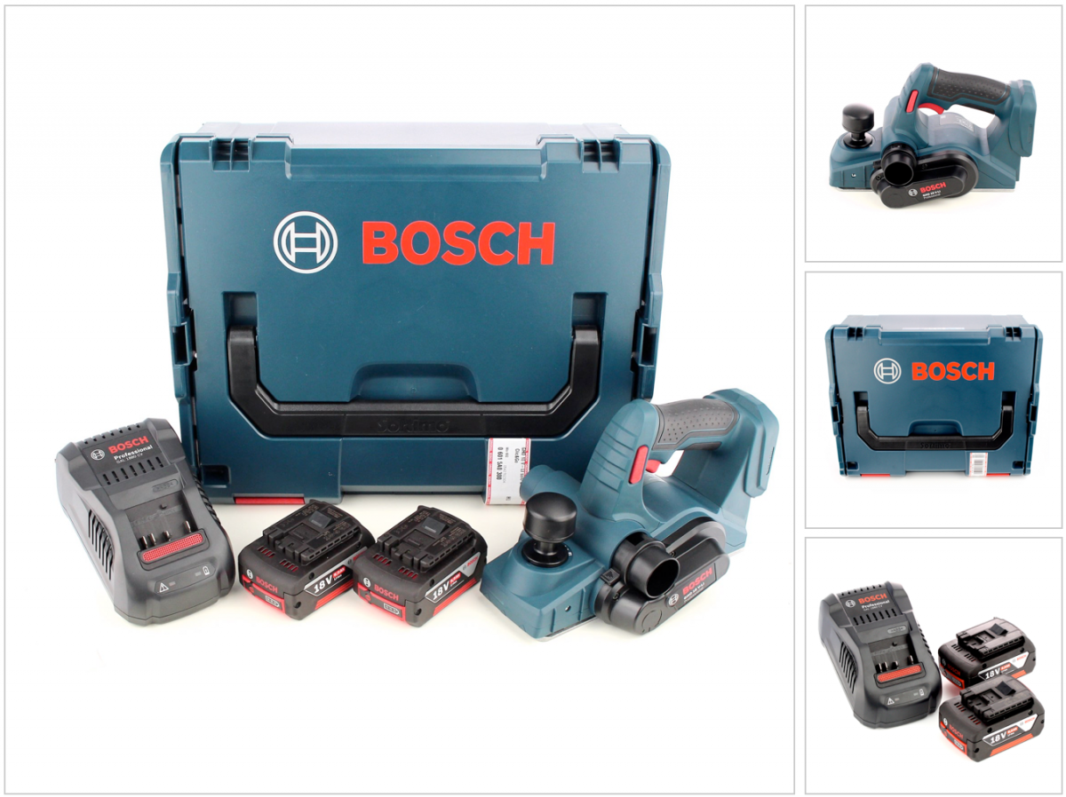 Bosch GHO 18 V-LI Akku Hobel 18V + 2x Akku 5,0Ah + Ladegerät + L-Boxx - Toolbrothers