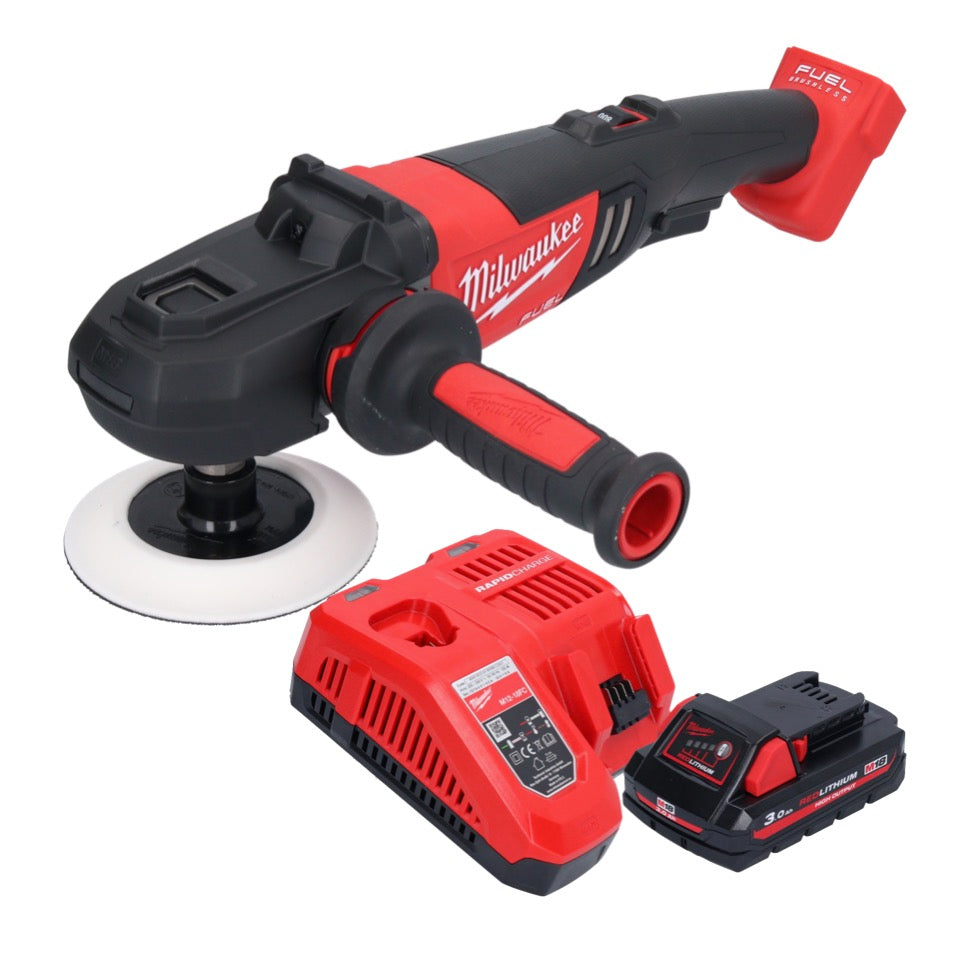 Milwaukee M18 FAP180-301 Akku Polierer 18 V 180 mm Brushless + 1x Akku 3,0 Ah + Ladegerät