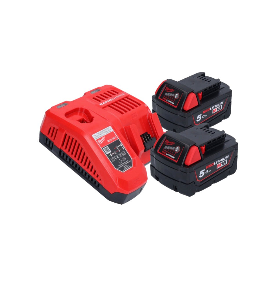 Milwaukee M18 FAP180-502 Akku Polierer 18 V 180 mm Brushless + 2x Akku 5,0 Ah + Ladegerät