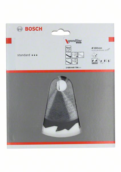 Lame de scie circulaire BOSCH diamètre extérieur 160 mm nombre de dents 12 ATB/FT (8000342133)