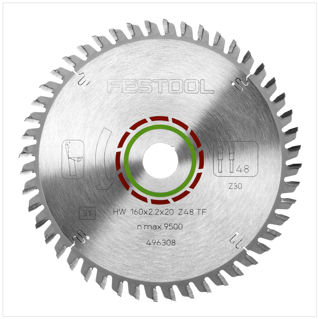 Festool Spezial Kreissägeblatt HW 160 x 2,2 x 20 mm TF48 160 mm 48 Zähne ( 496308 ) - Toolbrothers