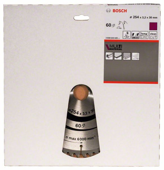 BOSCH Kreissägeblatt Außen-Ø 254 mm Zähnezahl 60 HLTCG ( 8000342266 )