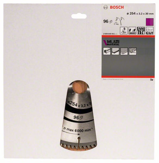 BOSCH Kreissägeblatt Außen-Ø 254 mm Zähnezahl 96 HLTCG ( 8000342268 )