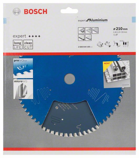 Lame de scie circulaire BOSCH diamètre extérieur 210 mm nombre de dents 72 HLTCG (8000342165)