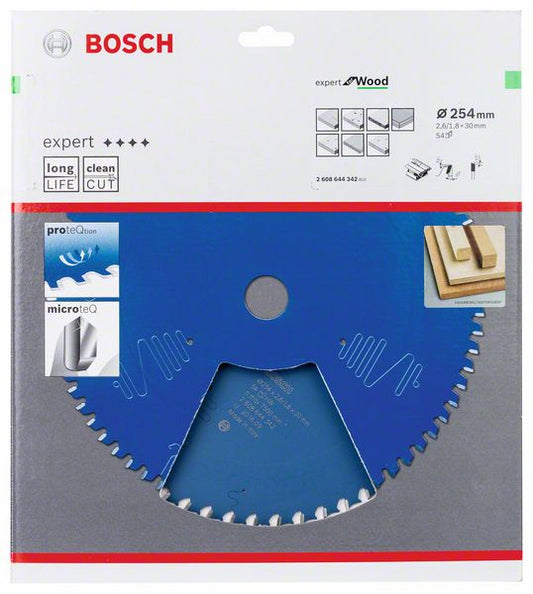 Lame de scie circulaire BOSCH diamètre extérieur 254 mm nombre de dents 54 WZ (8000342204)