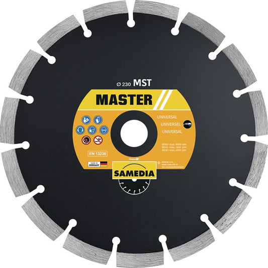 Disque à tronçonner diamanté SAMEDIA MST Ø 230 mm alésage 22,23 mm (4000844269)