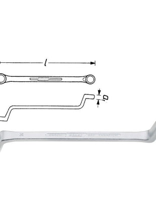 HAZET Doppelringschlüssel 630 21 x 23 mm 315 mm ( 8000462659 )