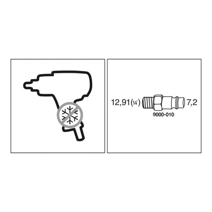 Tournevis pneumatique à cliquet HAZET 9020-2 6,3 mm (1/4″) 4 pièces. (4000898922)