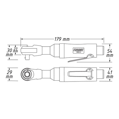 HAZET Druckluftratschenschrauber 9020-2 6,3 mm (1/4″) 4-kt. ( 4000898922 )