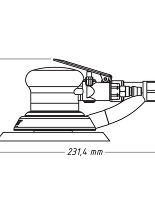 HAZET ponceuse excentrique à air comprimé 9033-2 150 mm (4000898934)