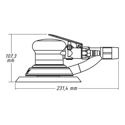 HAZET ponceuse excentrique à air comprimé 9033-2 150 mm (4000898934)