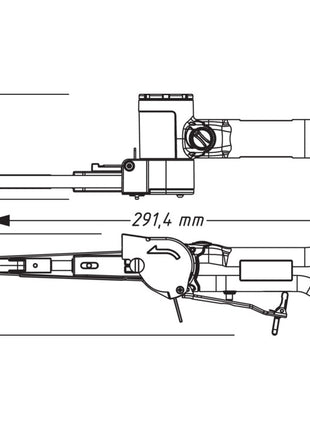 Ponceuse à bande pneumatique HAZET 9033N-4 10x330 mm 19000 tr/min (4000898935)