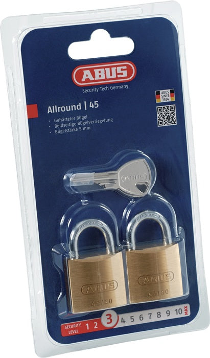 ABUS Zylindervorhangschloss 45/30 Twins B/SB Schlosskörperbreite 29 mm ( 3000280053 )