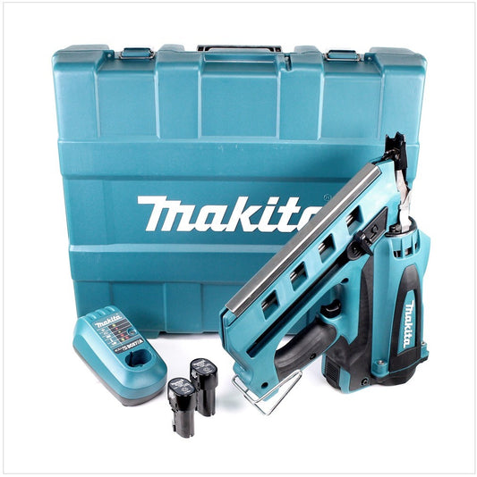 Makita GN 900 SE Akku Gasnagler 7,2 V im Transportkoffer mit 2x BL 7010 1,0 Ah Akku und DC07SA Ladegerät - Toolbrothers