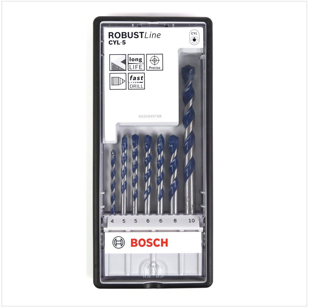 Bosch 7- tlg. Bohrer Set CYL-5 Robustline Betonbohrer 4 - 10 mm ( 2608588167 ) - Toolbrothers