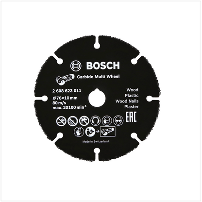 Bosch Trennscheibe Carbide Multiwheel 76 mm ( 2608623011 ) für GWS 10,8-76 / 12V-76 - Toolbrothers