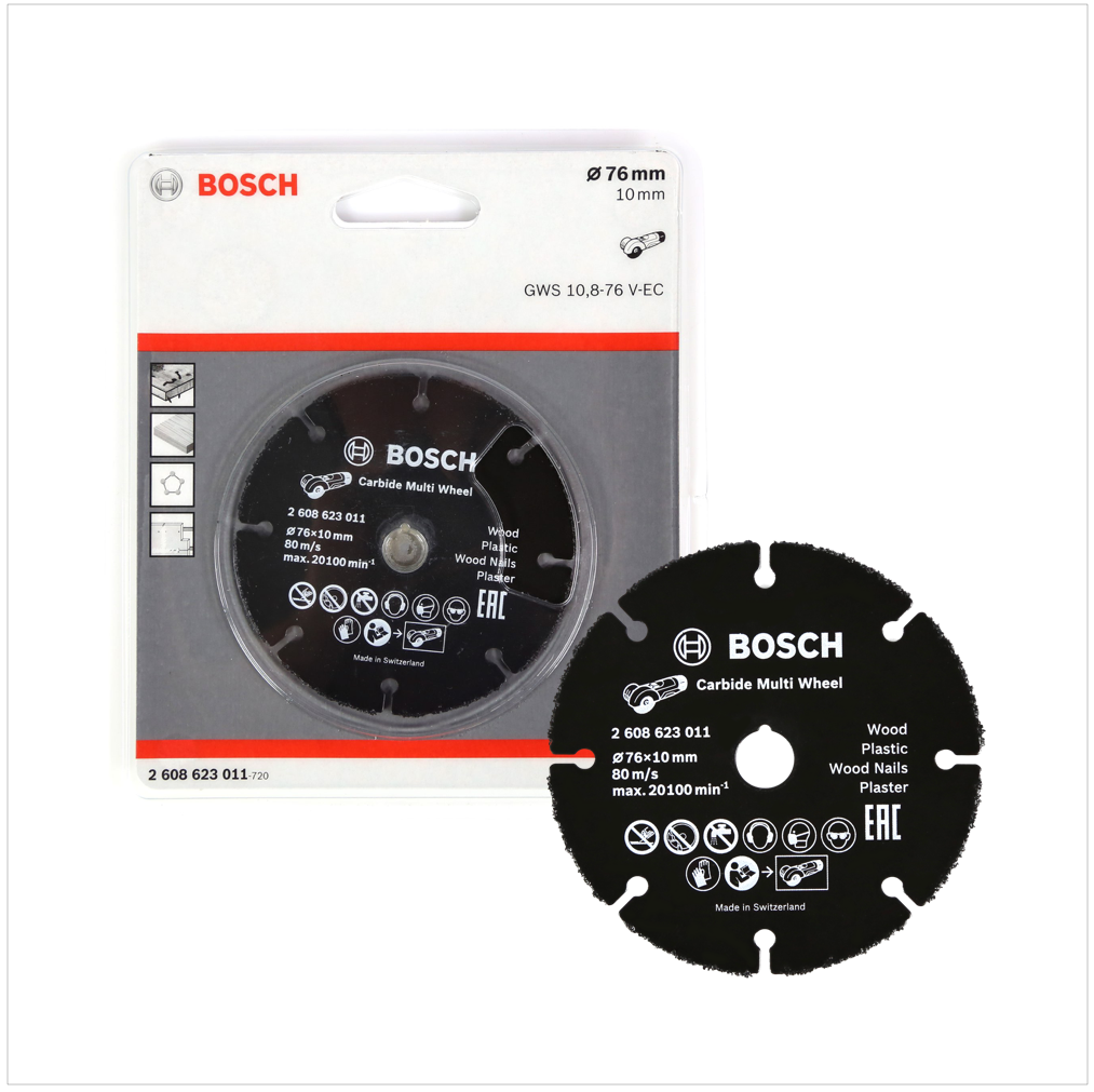 Bosch Trennscheibe Carbide Multiwheel 76 mm ( 2608623011 ) für GWS 10,8-76 / 12V-76 - Toolbrothers