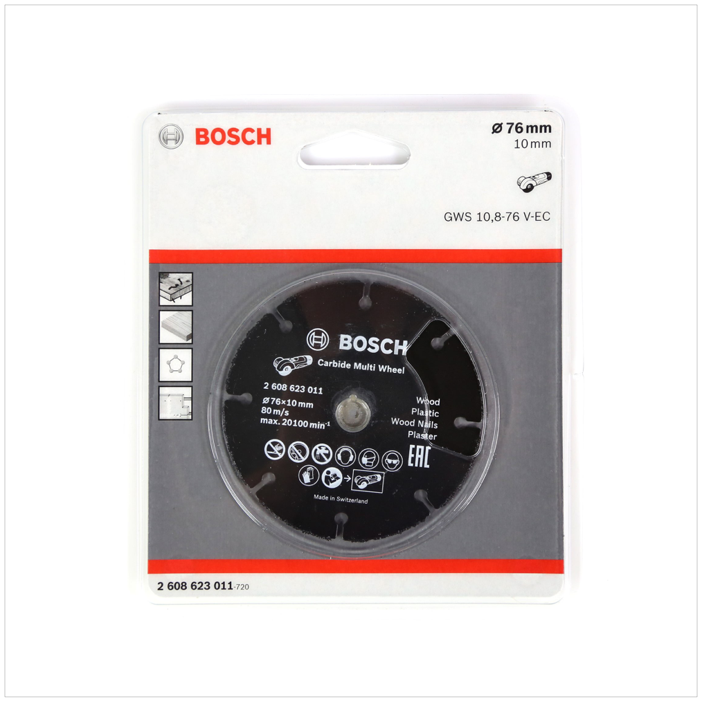 Bosch Trennscheibe Carbide Multiwheel 76 mm ( 2608623011 ) für GWS 10,8-76 / 12V-76 - Toolbrothers