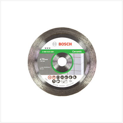 Bosch Trennscheibe Diamant für Ceramic 76 mm für GWS 10,8-76 / 12V-76 ( 2608615020 ) - Toolbrothers