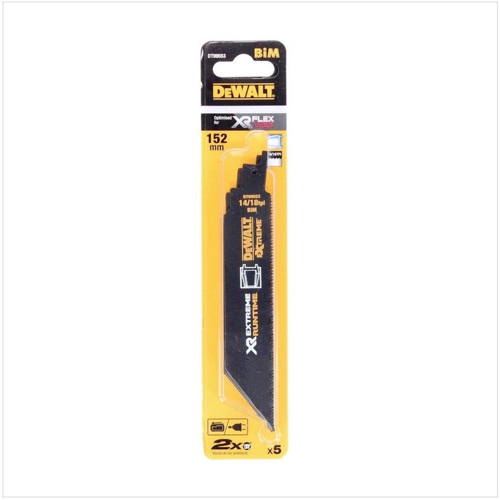 DeWalt DT 99553 Säbelsägeblatt Metall 152 mm 5 Stück - Toolbrothers