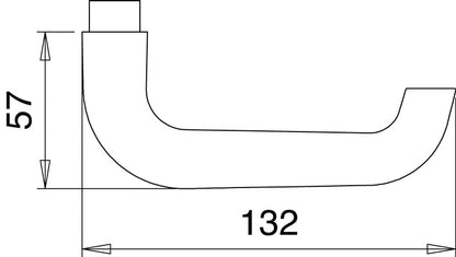 EDI Türdrückerlochteil 104 Z Aluminium F1 / naturfarbig ( 3000200003 )