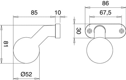 EDI Profiltürknopf 1388/0000 Material Aluminium F1 ( 3000200013 )