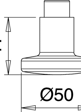 Boutonnière de porte EDI, pièce K7 en acier inoxydable F00 (3000261380)