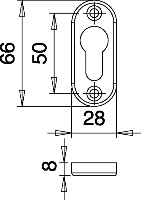 EDI Schlüsselrosette 3393/0000 Aluminium F1 ( 3000200014 )