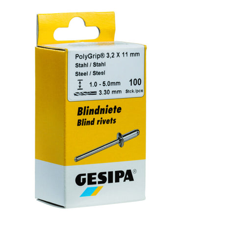 GESIPA rivet aveugle PolyGrip® tige de rivet dxl 3,2 x 11 mm (4000813786)