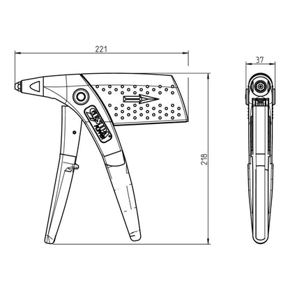 GESIPA outil de pose combiné Flipper® Plus longueur 217 mm (4000813889)