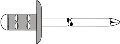 GESIPA Blindniet PolyGrip® Nietschaft d x l 4 x 10 mm K12 ( 4000813592 )