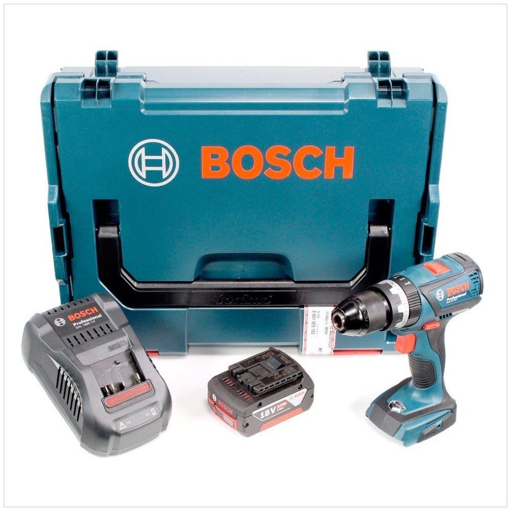 Bosch GSB 18 V-EC Akku Schlagbohrschrauber 2016 neue Version Metallbohrfutter + 1 x  6 Ah Akku + Lader in L-Boxx + 7 tlg. Mehrzweckbohrer-Set CYL-9 Multiconstruction - Toolbrothers