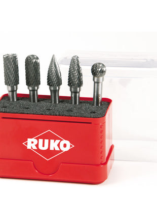 Jeu de fraises RUKO, diamètre de tige 6 mm, 5 pièces (8000421357)