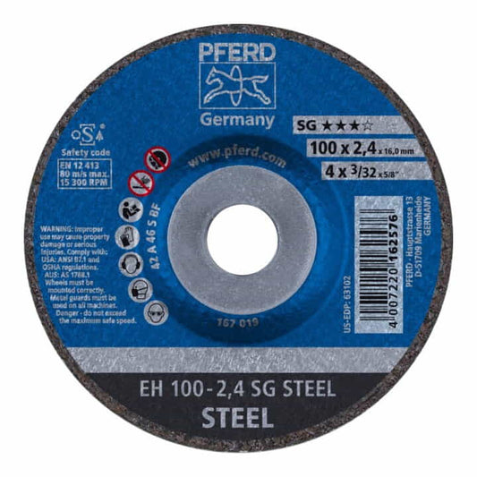 Disque à tronçonner PFERD SG STEEL D115x2,4mm décalé (4000841310)