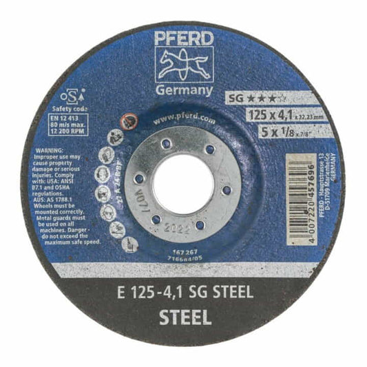 Disque abrasif PFERD SG STEEL D125xS4,1mm ( 4000842014 )