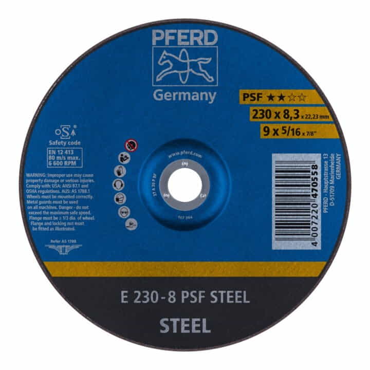 PFERD disque abrasif PSF STEEL D230xS8,3mm (4000842661)