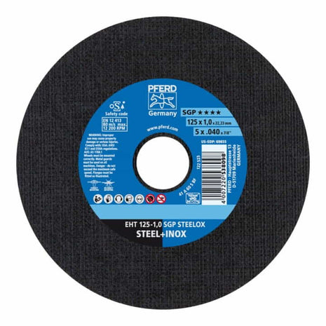 Disque à tronçonner PFERD SGP STEELOX D125x1mm droit (4000843068)