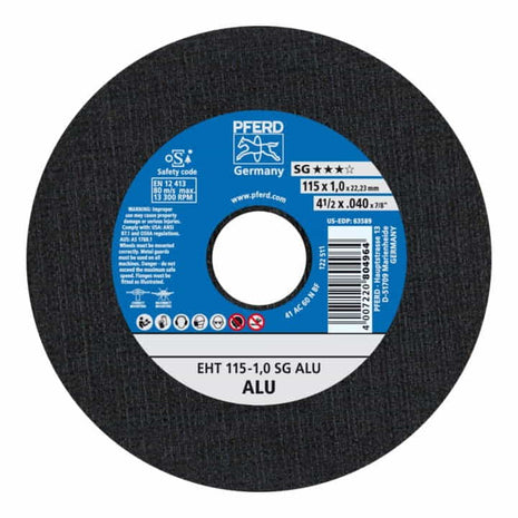 Disque à tronçonner PFERD SG ALU D125x1mm droit (4000843078)